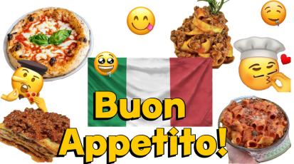 Pizza, Pasta und hungrige Emojis