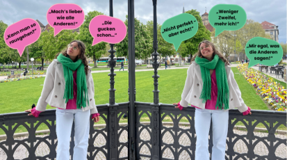Zwischen Selbstzweifel und Selbstakzeptanz.