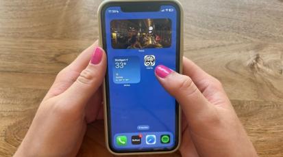 Home-Bildschirm mit der nearby App