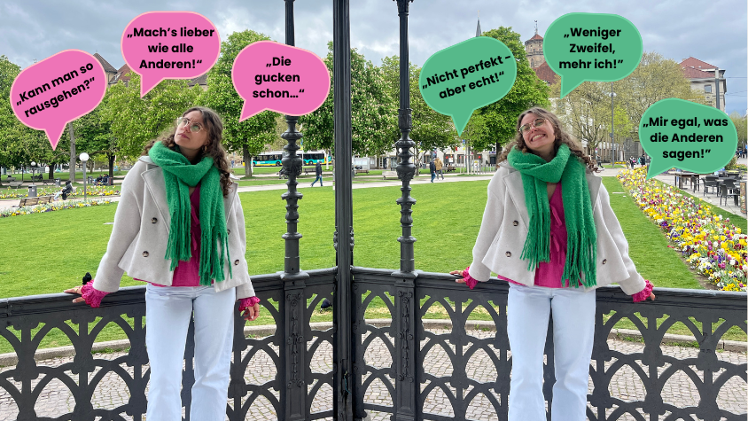 Zwischen Selbstzweifel und Selbstakzeptanz.