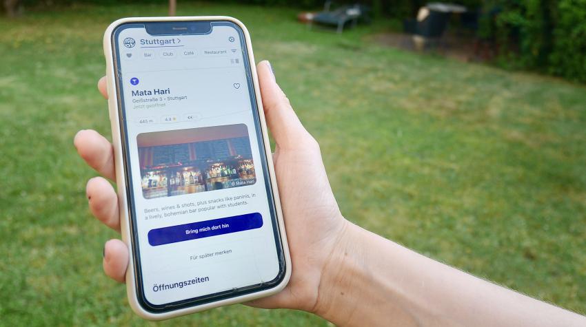 nearby App auf dem Smartphone