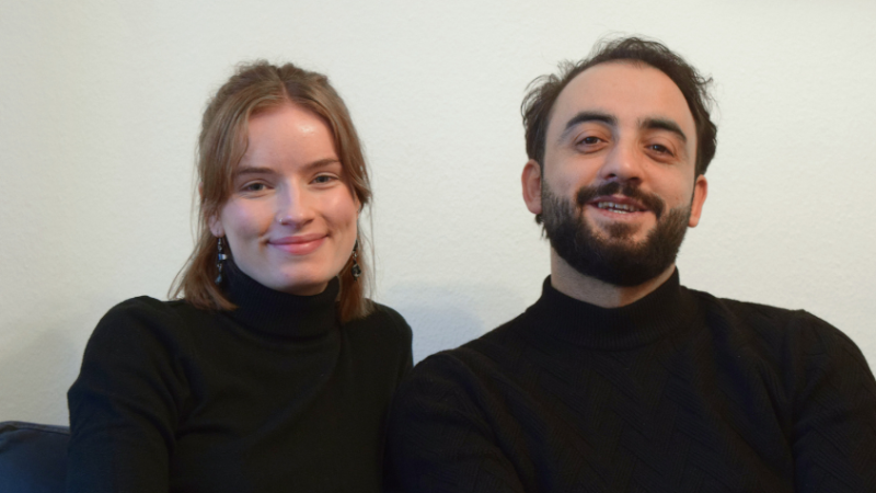 Eiad und ich, als ich ihn vor kurzem besucht habe.