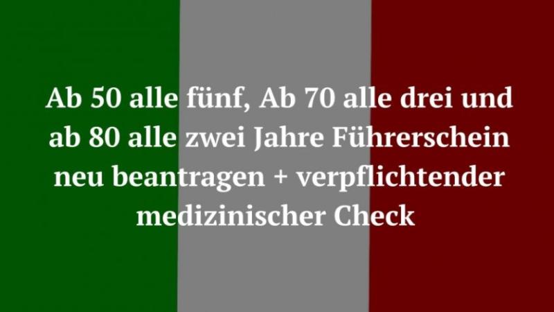 Die Flagge Italiens mit Aufschrift