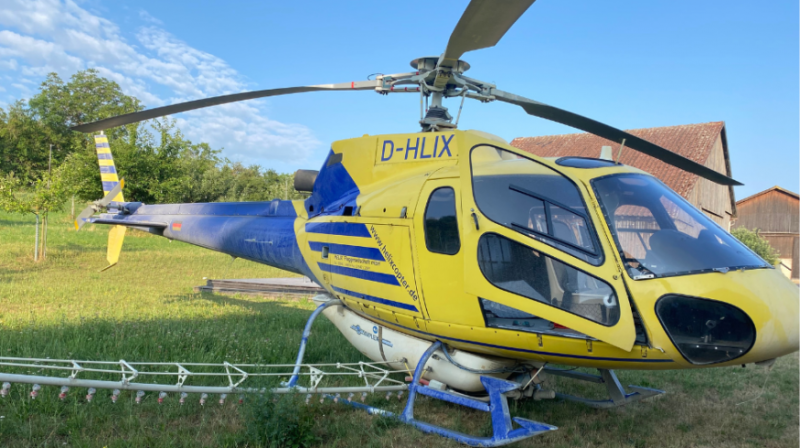 Helikopter vor dem Abflug